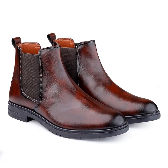 Chelsea Slip On Boots with PU Material -JonasParamount