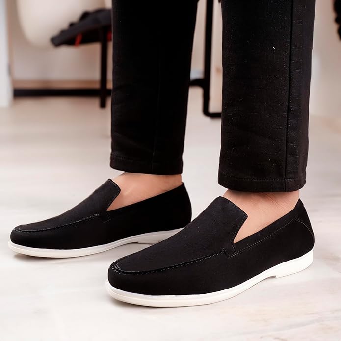 Suede Material Casual Loafer, Moccasin Shoes - JonasParamount
