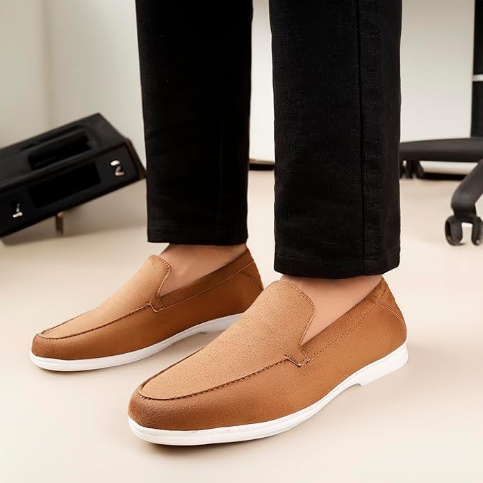 Suede Material Casual Loafer, Moccasin Shoes - JonasParamount