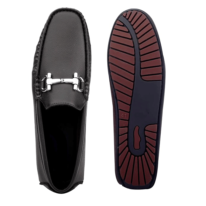 Casual Loafers with Faux Leather Upper and TPR Sole - JonasParamount