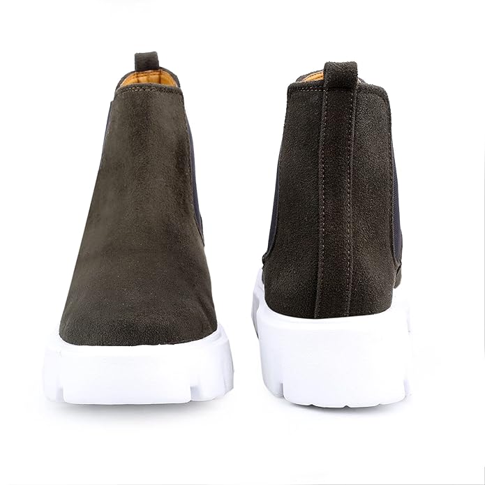 Suede Material Casual Chelsea Slip-On Boot For Men-JonasParamount