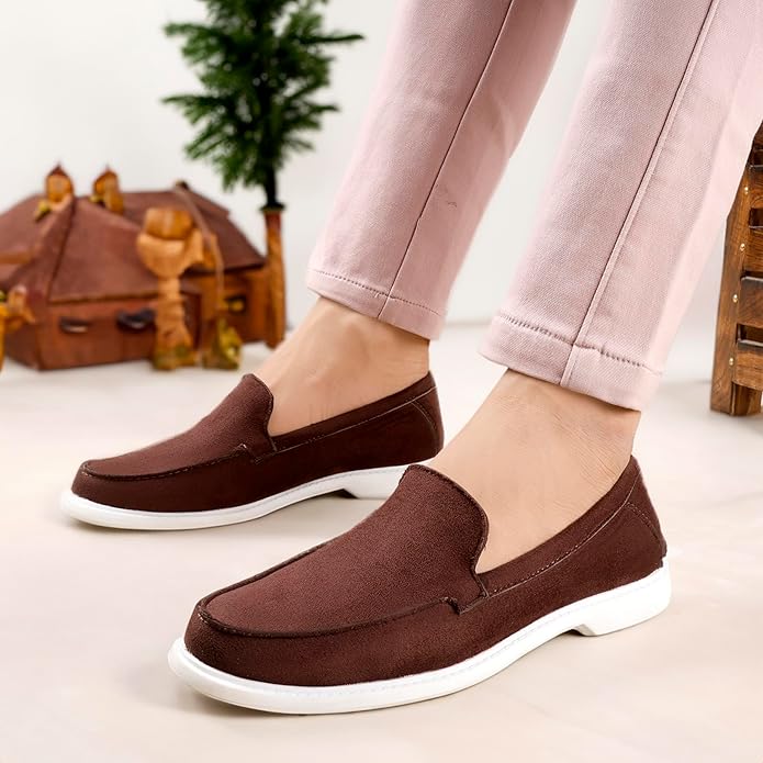 Suede Material Casual Loafer, Moccasin and Slip-On Shoes -JonasParamount