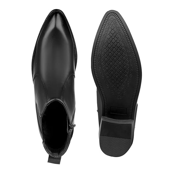 JonasParamount Black Zipper Chelsea Boots