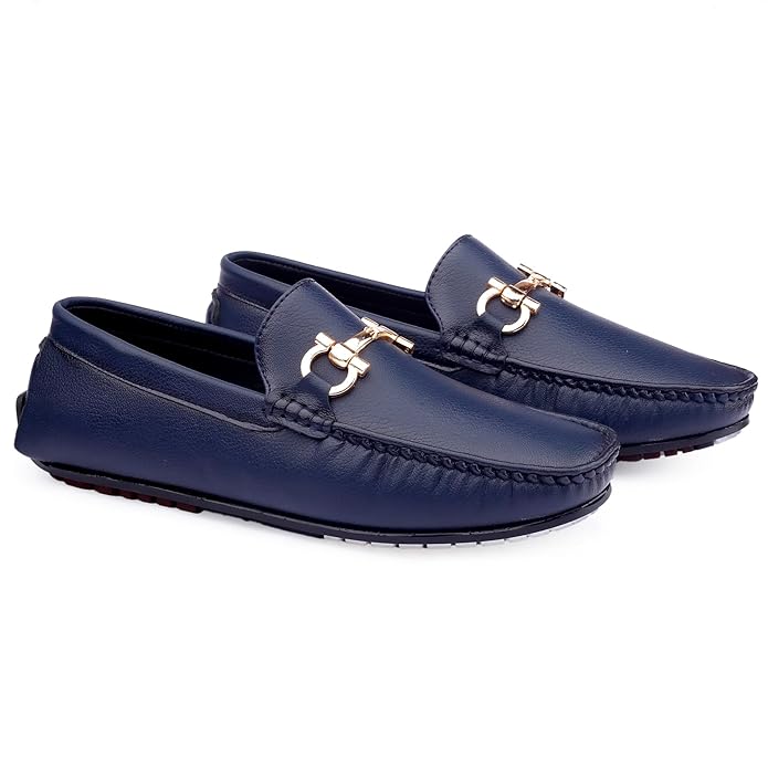 Casual Loafers with Faux Leather Upper and TPR Sole - JonasParamount