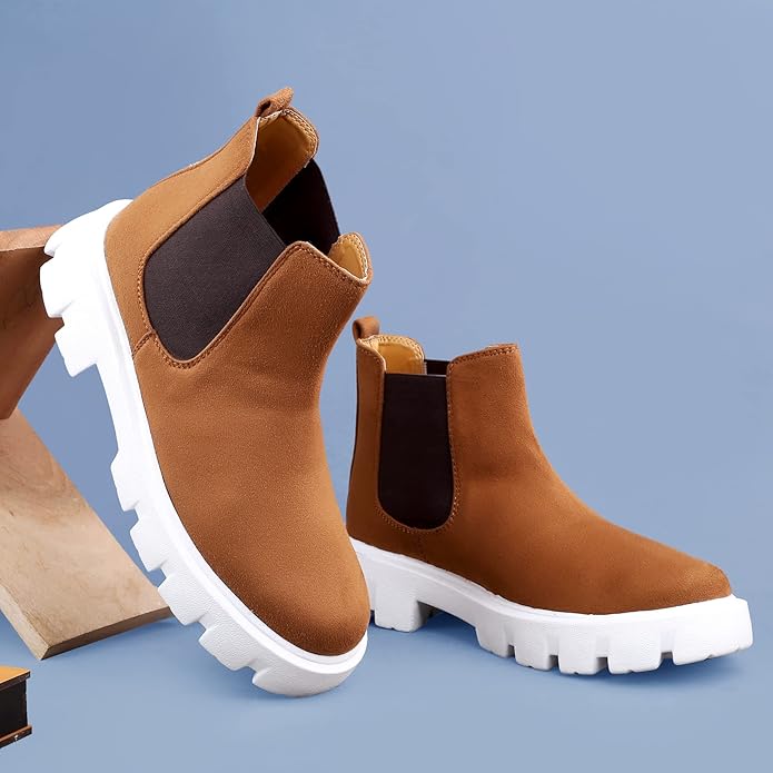 Suede Material Casual Chelsea Slip-On Boot For Men-JonasParamount