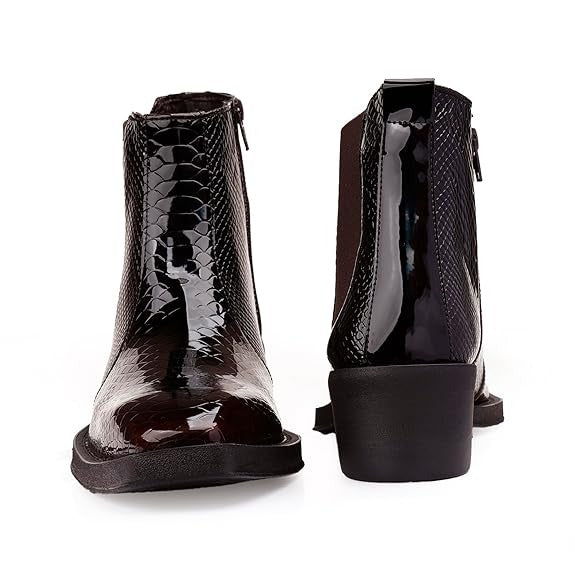 JonasParamount Men’s Brown Glossy Chelsea Boots