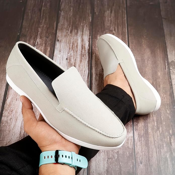 Suede Material Casual Loafer, Moccasin Shoes - JonasParamount