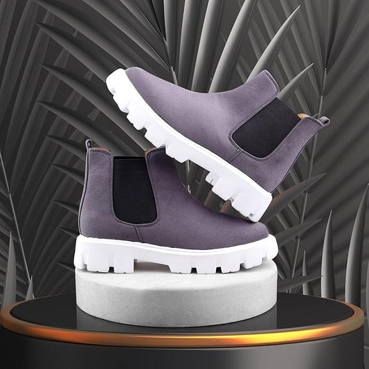 Suede Material Casual Chelsea Slip-On Boot For Men-JonasParamount