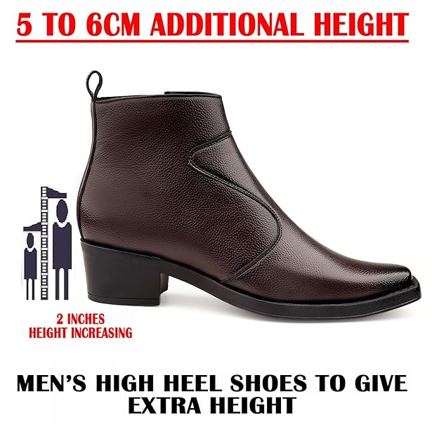 JonasParamount Men’s Brown Height Increasing Ankle Boots