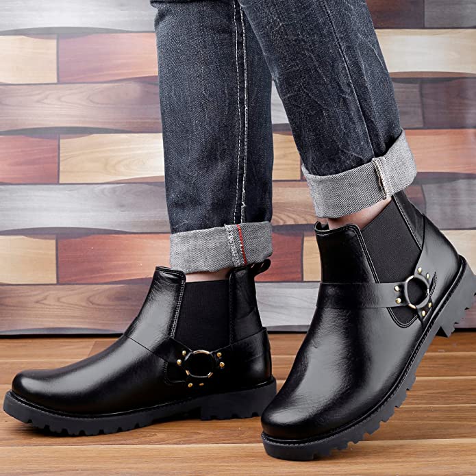New Arrival Casual Ring Chelsea Slip-On Ankle Boot For Men's-JonasParamount