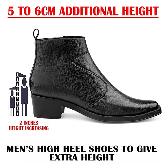 JonasParamount Men’s Black Height Increasing Ankle Boots