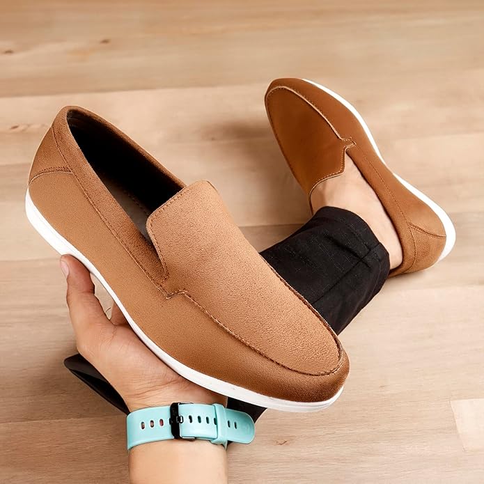 Suede Material Casual Loafer, Moccasin Shoes - JonasParamount