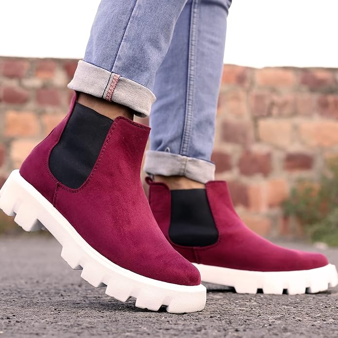 Suede Material Casual Chelsea Slip-On Boot For Men-JonasParamount