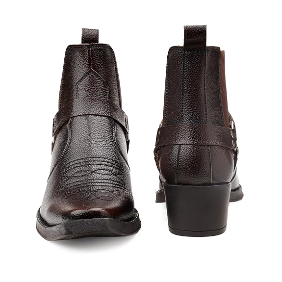 JonasParamount Men’s Brown Buckle Chelsea Boots