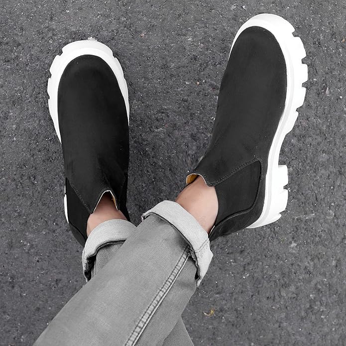 Suede Material Casual Chelsea Slip-On Boot For Men-JonasParamount