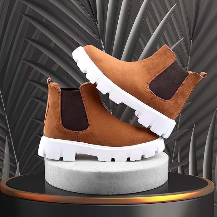 Suede Material Casual Chelsea Slip-On Boot For Men-JonasParamount