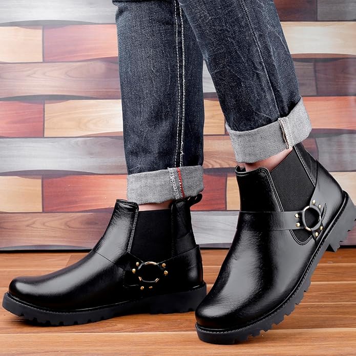 Pu Material Casual Formal Chelsea Slip-on Boot -JonasParamount
