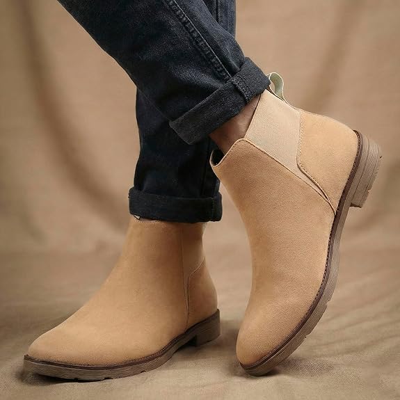 Lightweight Faux Leather Slip-On Ankle Men’s Smart Casual Chelsea Boots