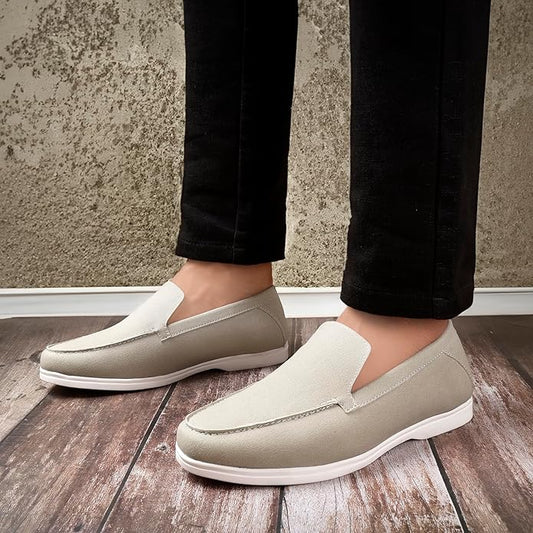 Suede Material Casual Loafer, Moccasin Shoes - JonasParamount