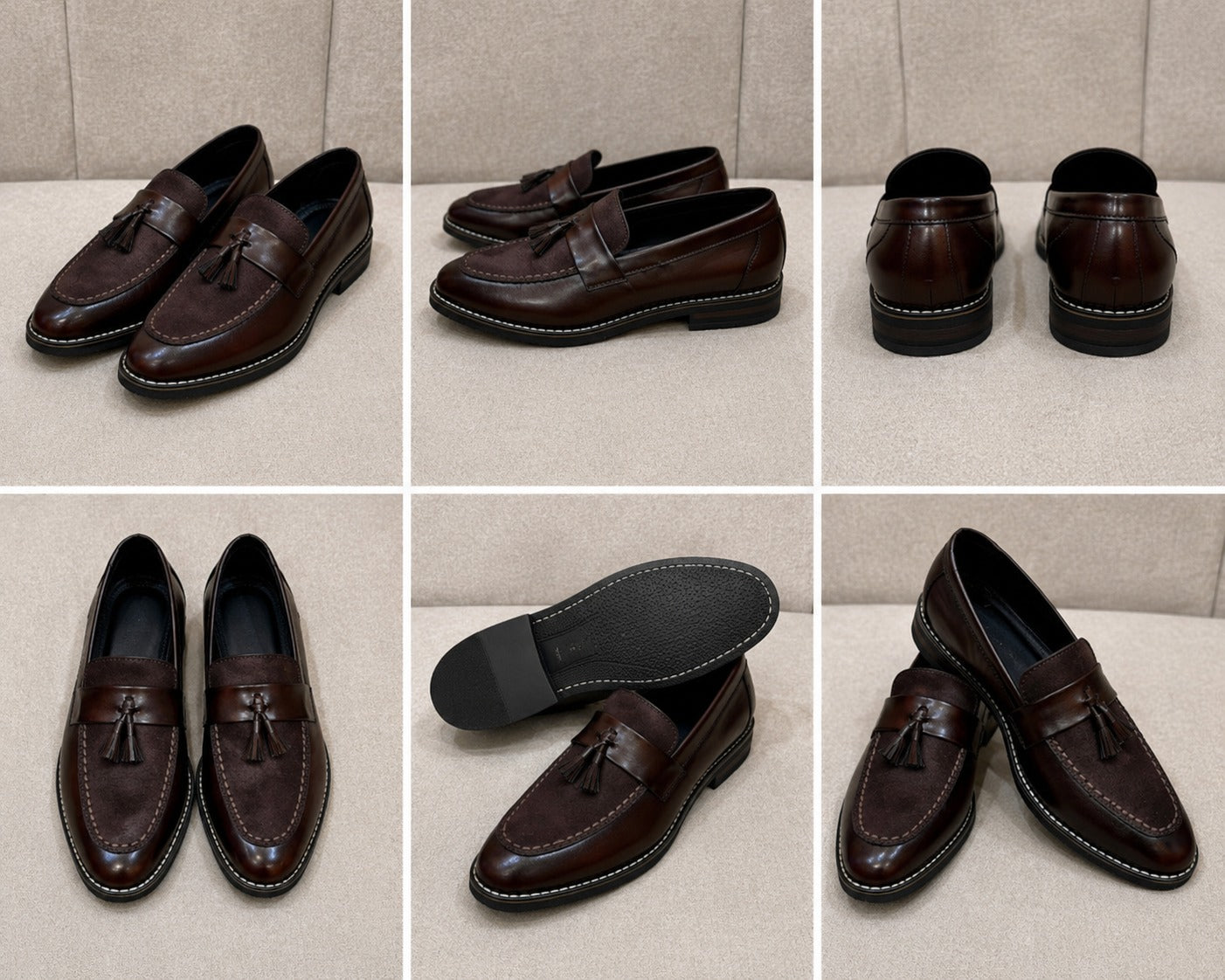 Premium Men’s Tassel Moccasins – Elegant Suede Touch Formal Loafers
