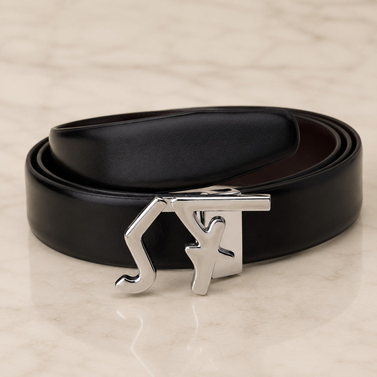 Regal Silver Accent Belt for Men