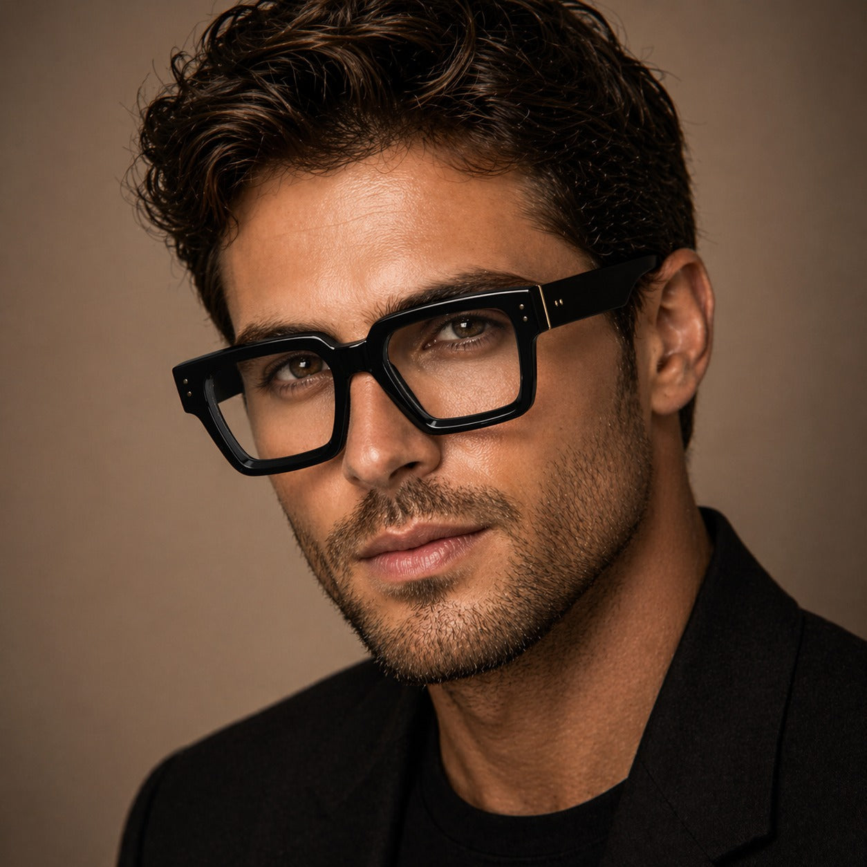 Bold Black Frame Fashion Glasses for Men & Women