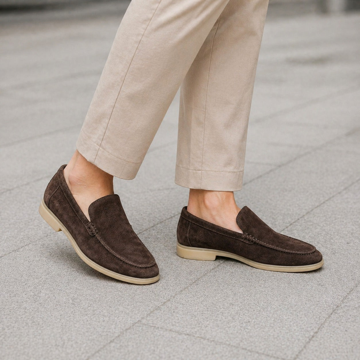 Premium Suede Leather Slip-On Loafers for Men – Luxury Casual Sneakers