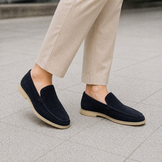 Premium Suede Leather Slip-On Loafers for Men – Luxury Casual Sneakers