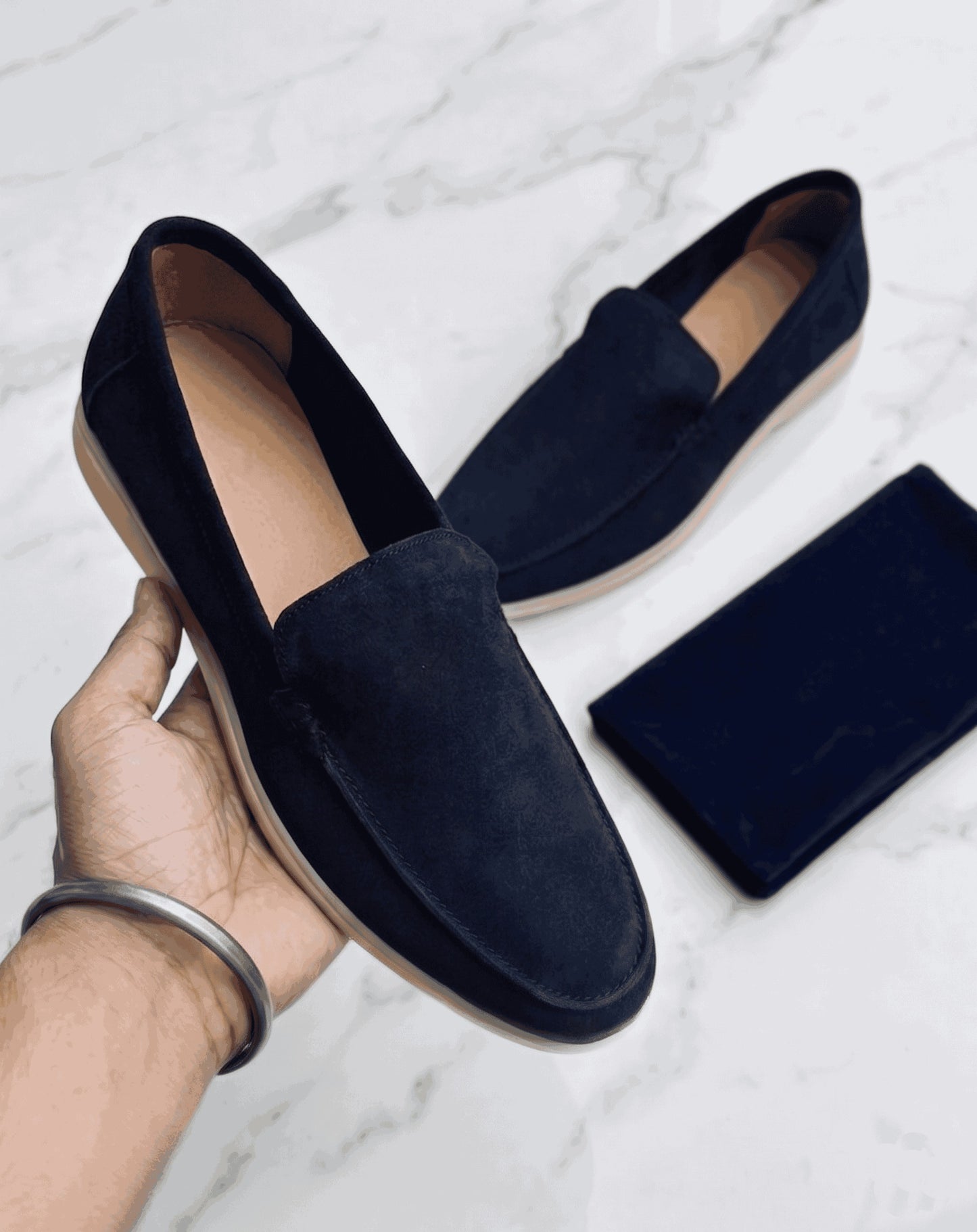 Premium Suede Leather Slip-On Loafers for Men – Luxury Casual Sneakers