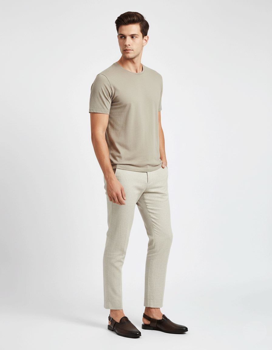 JonasParamount Men’s Premium Woven Peshawari Sandal – Faux Leather