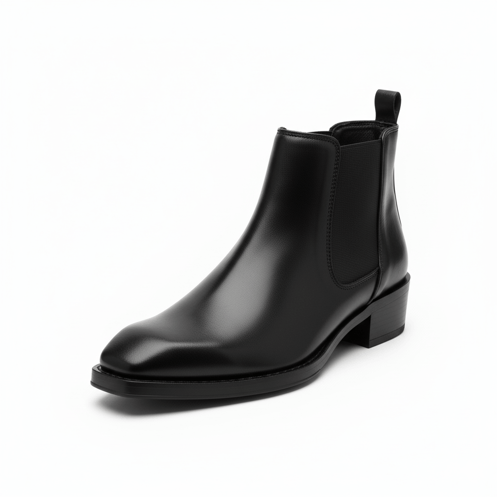 Classic Black & Brown Chelsea Boots with Cuban Heel – JonasParamount
