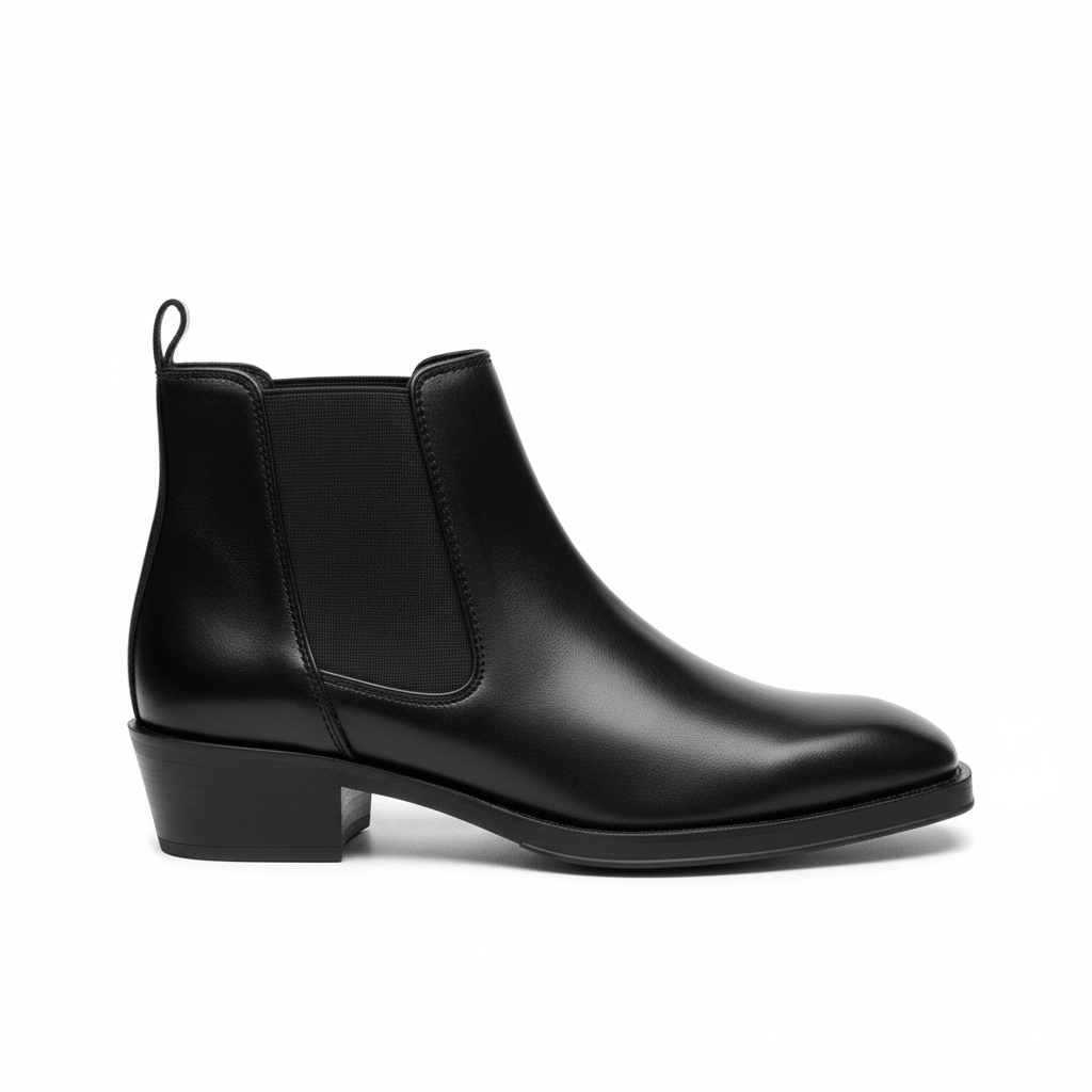 Classic Black & Brown Chelsea Boots with Cuban Heel – JonasParamount