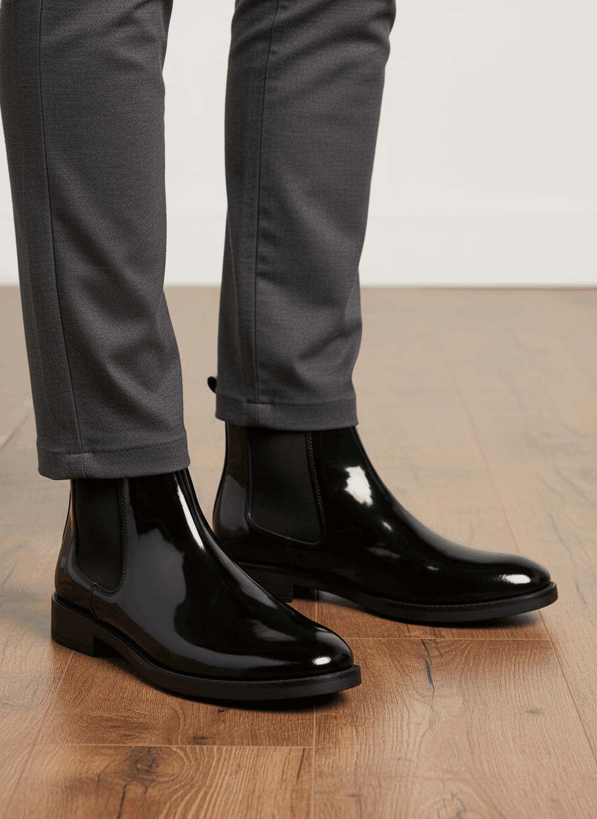 JonasParamount Chelsea Boots – Wrinkle-Free Faux Leather & TPR Sole