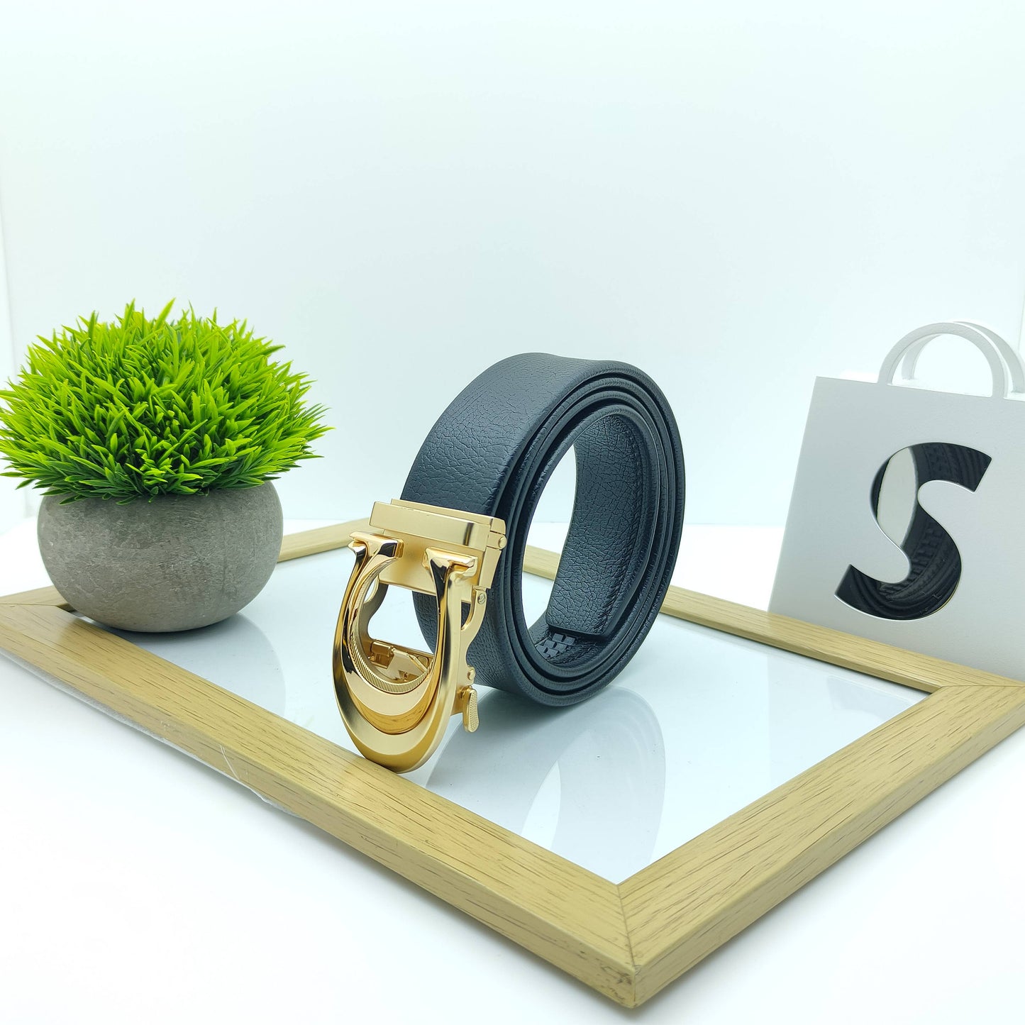 Fashionable Luxury C-Headed Auto-Lock Belt For Men-JonasParamount