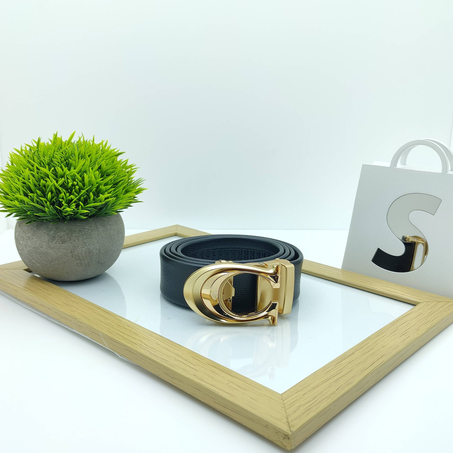 Fashionable Luxury C-Headed Auto-Lock Belt For Men-JonasParamount