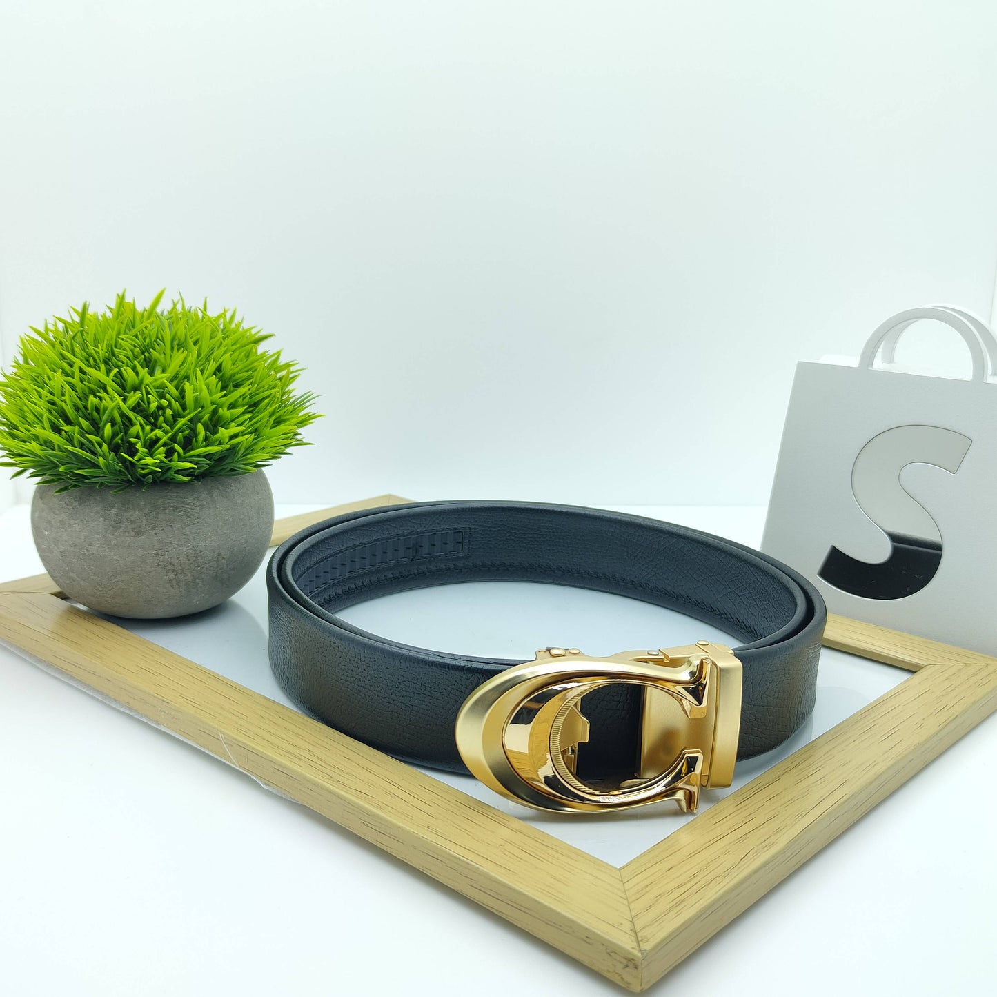 Fashionable Luxury C-Headed Auto-Lock Belt For Men-JonasParamount