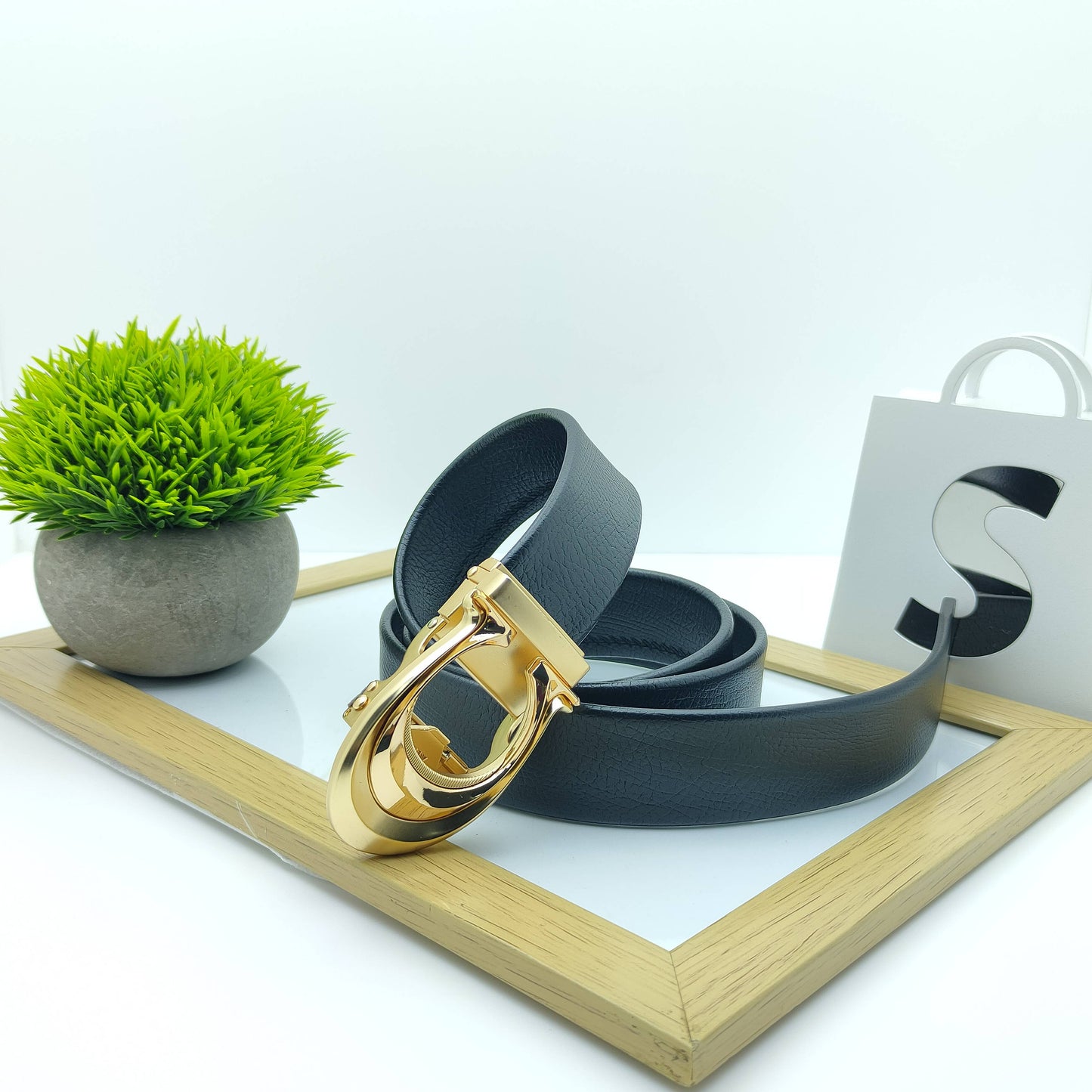 Fashionable Luxury C-Headed Auto-Lock Belt For Men-JonasParamount