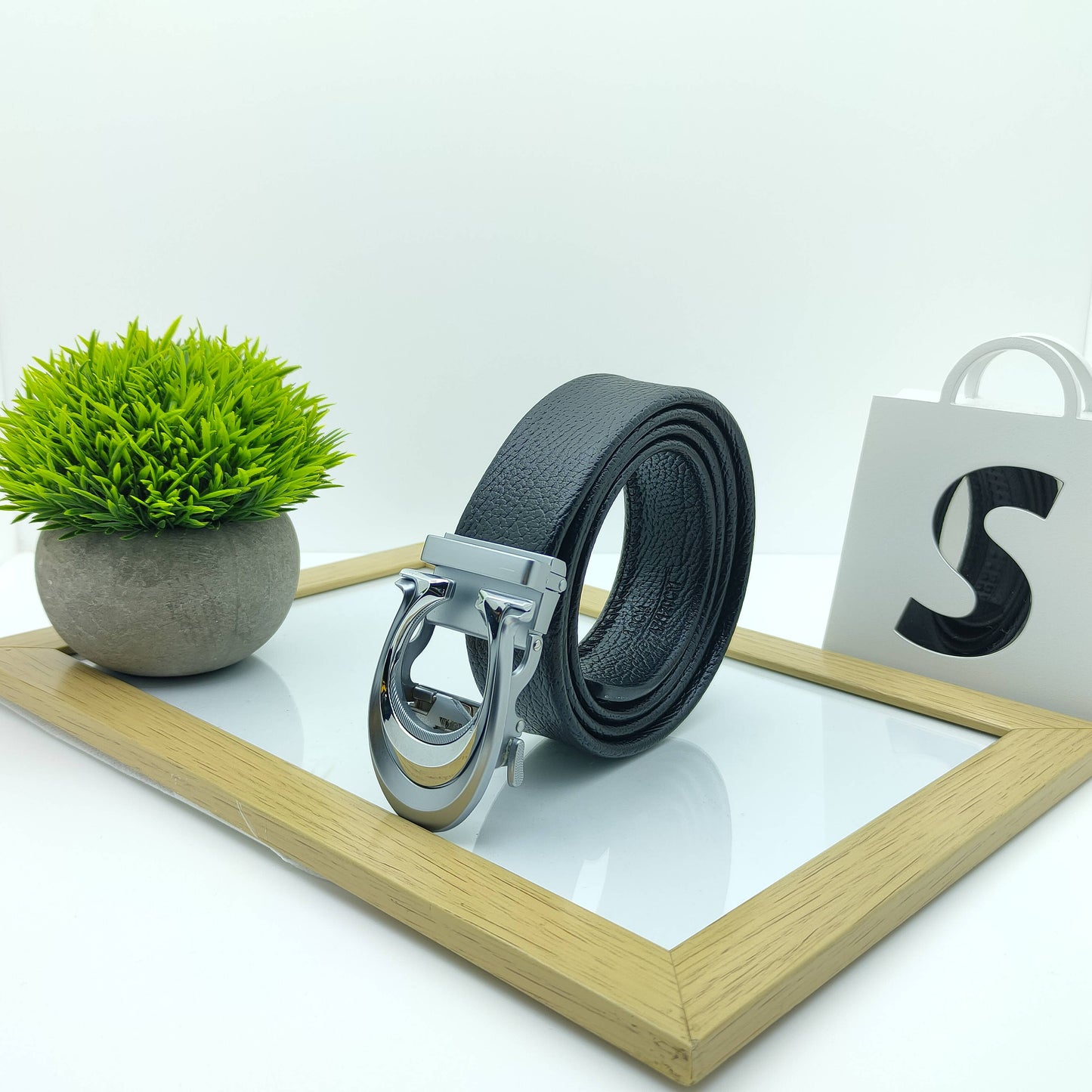 Fashionable Luxury C-Headed Auto-Lock Belt For Men-JonasParamount