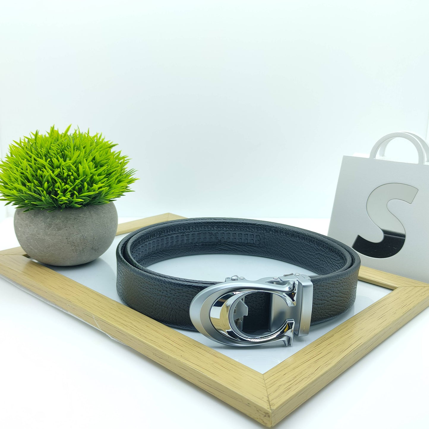 Fashionable Luxury C-Headed Auto-Lock Belt For Men-JonasParamount