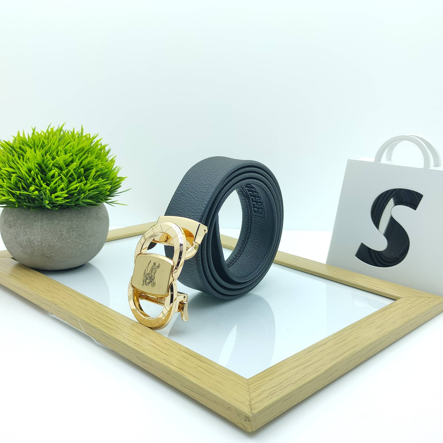 Fashionable Gold Automatic Buckle Casual Belt For Men-JonasParamount