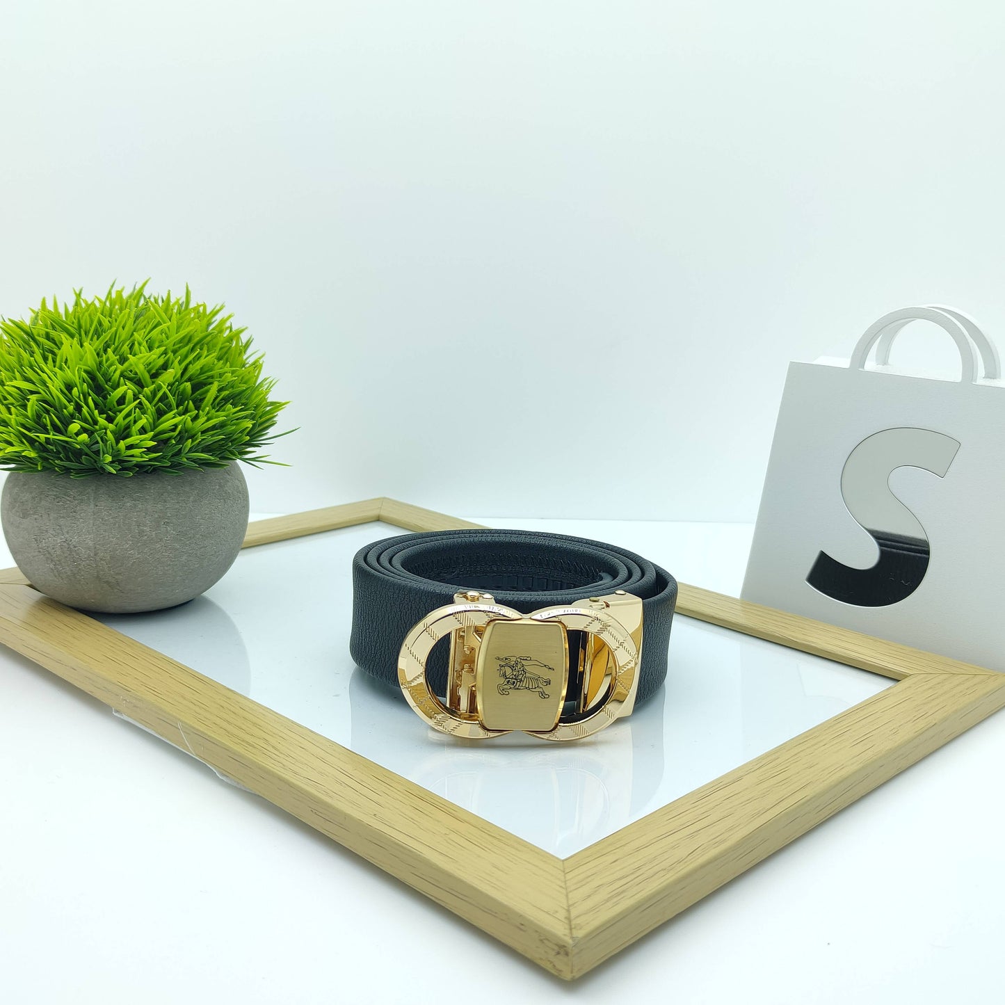 Fashionable Gold Automatic Buckle Casual Belt For Men-JonasParamount