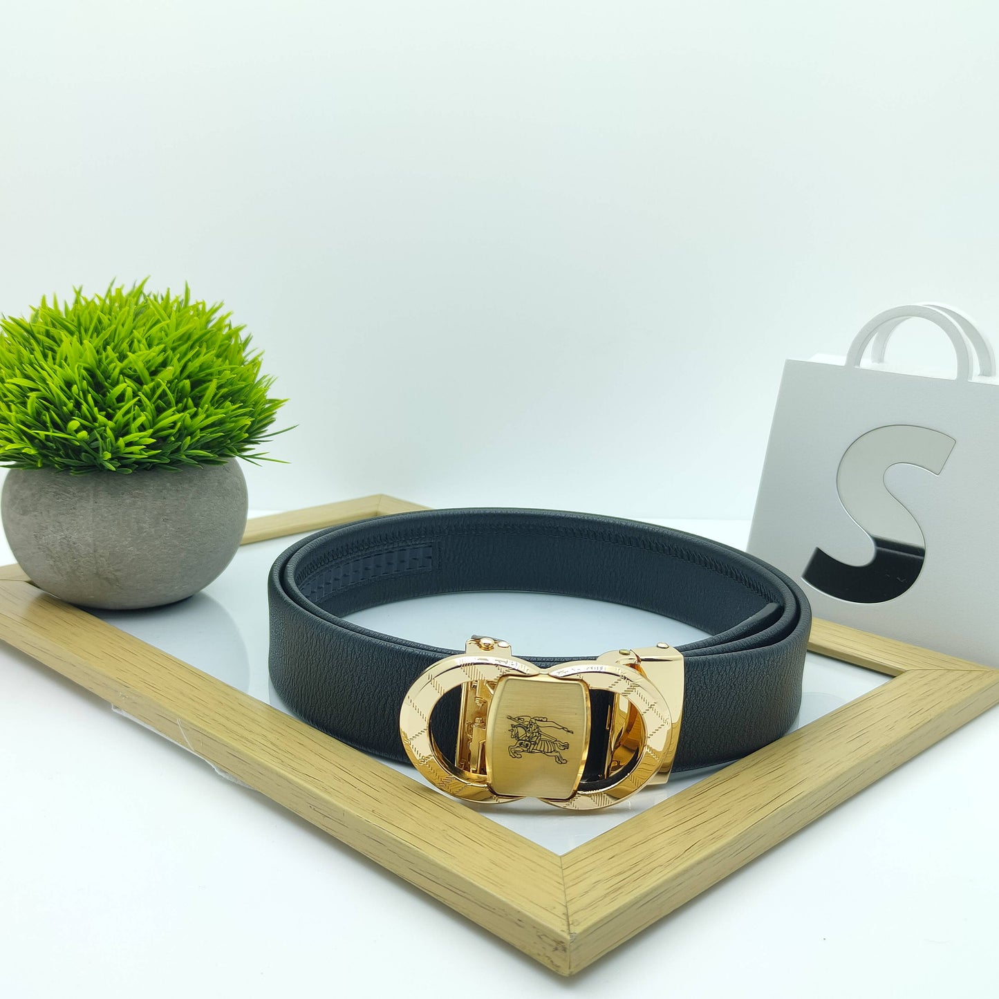 Fashionable Gold Automatic Buckle Casual Belt For Men-JonasParamount