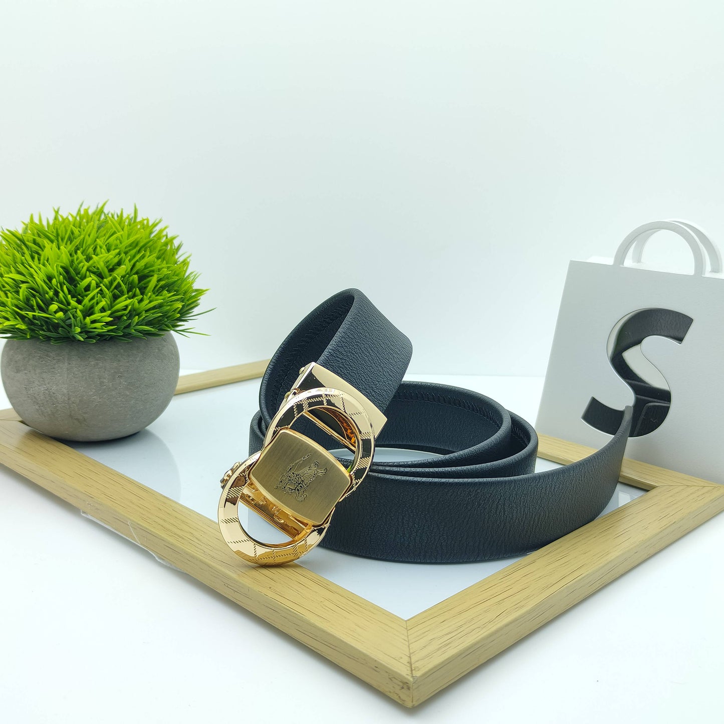 Fashionable Gold Automatic Buckle Casual Belt For Men-JonasParamount