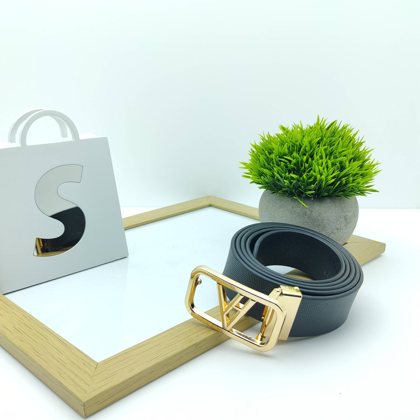 Classic Design Solid Formal Leather Belt For Men-JonasParamount