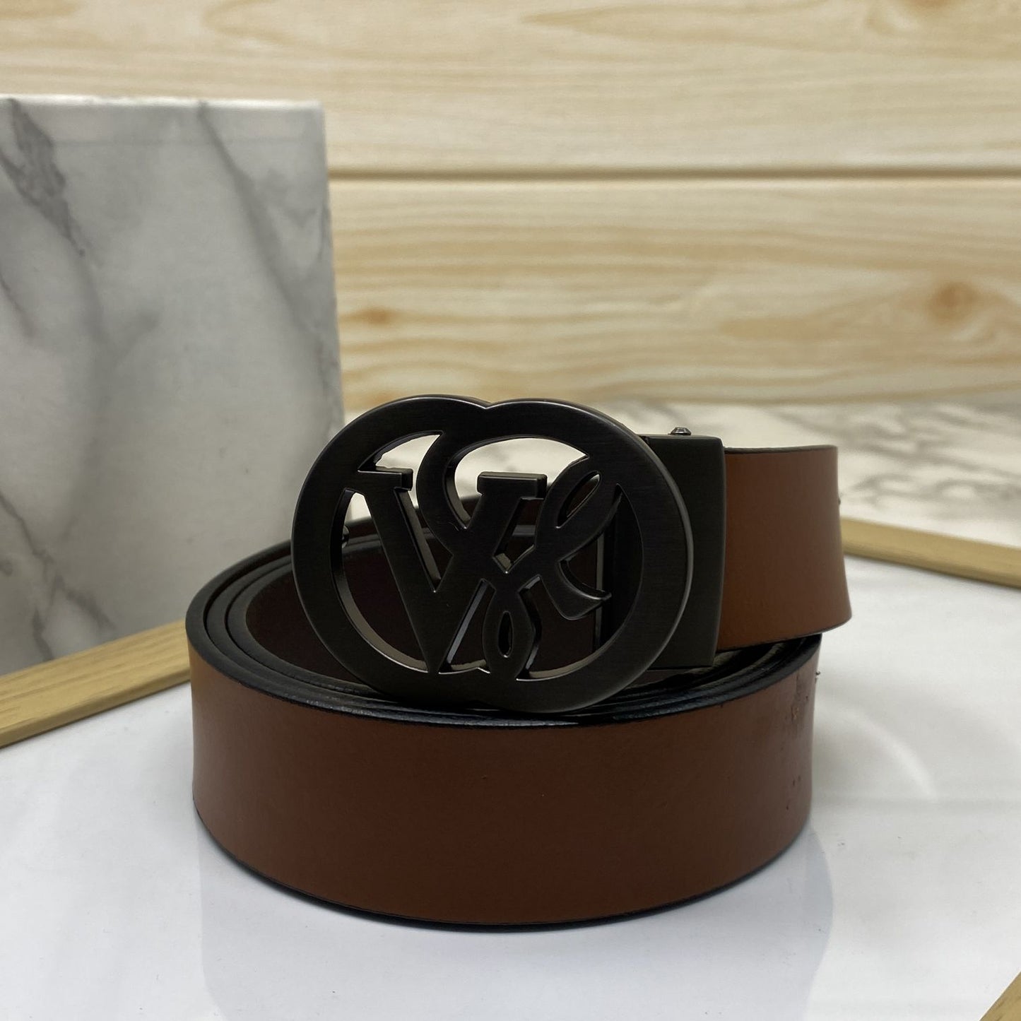 VSL Round Pin Buckle With Leather Strap-JonasParamount