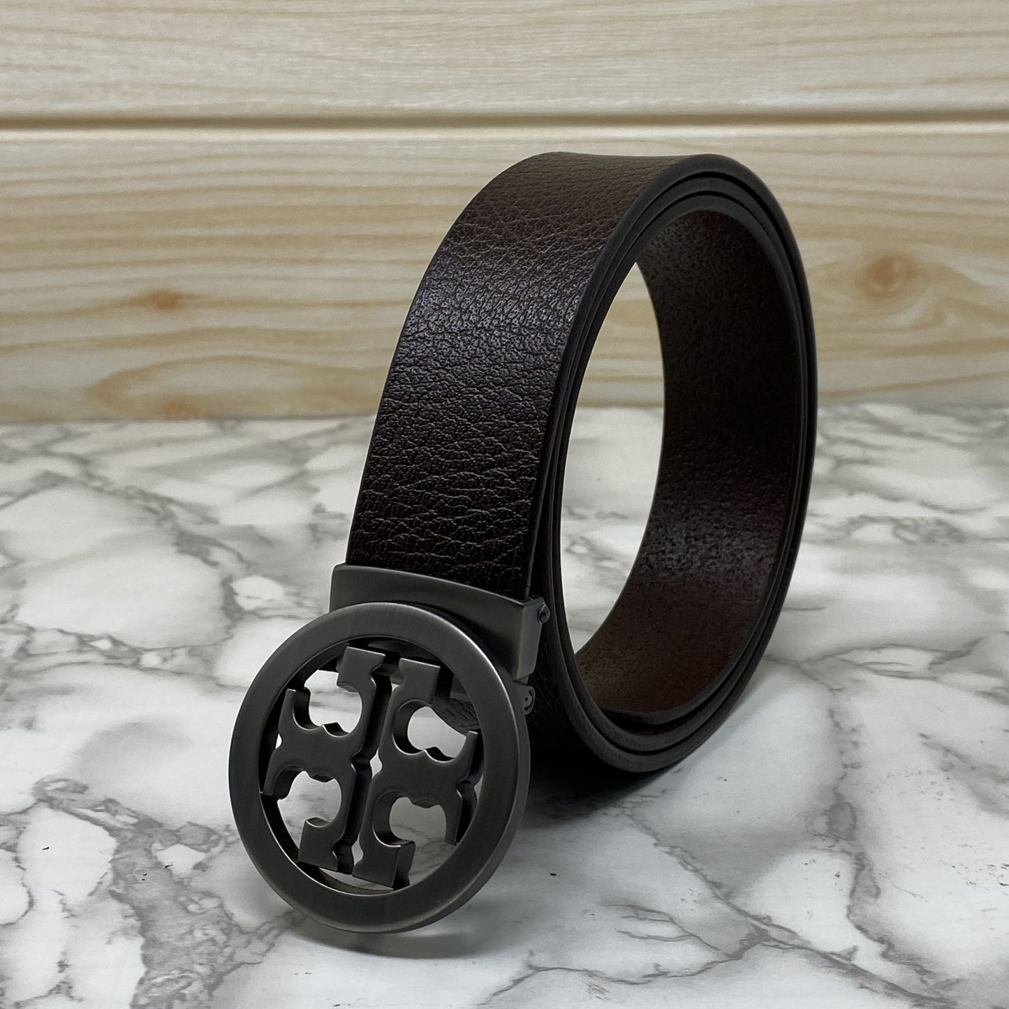 Classy Round Formal Leather Strap Belt-JonasParamount