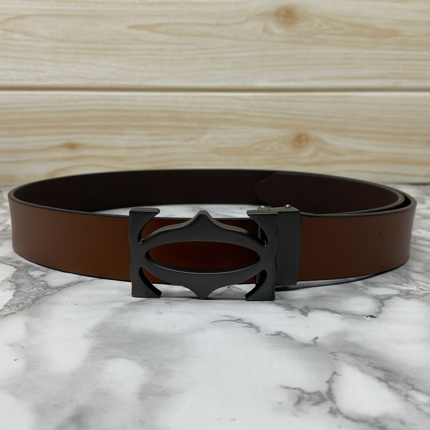 Cross Pattern Casual and Formal Leather Strap Belt -JonasParamount