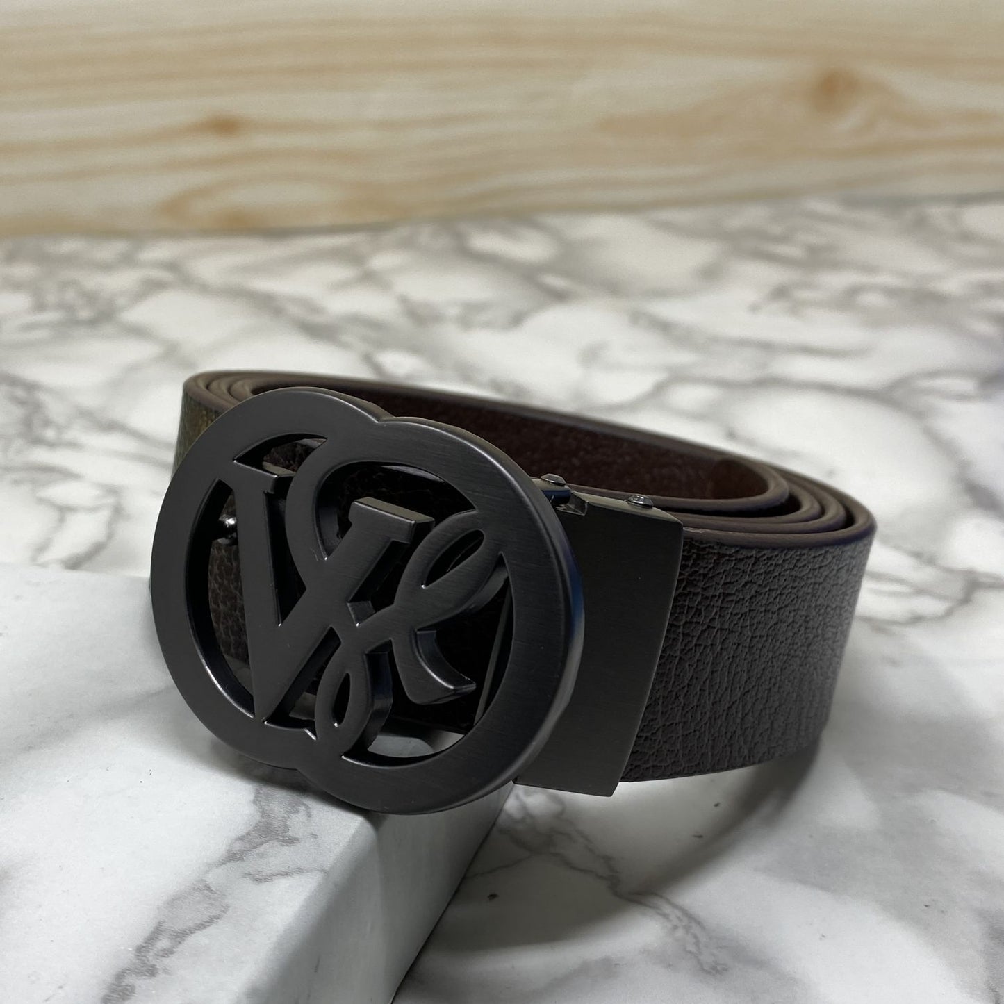 VSL Round Pin Buckle With Leather Strap-JonasParamount