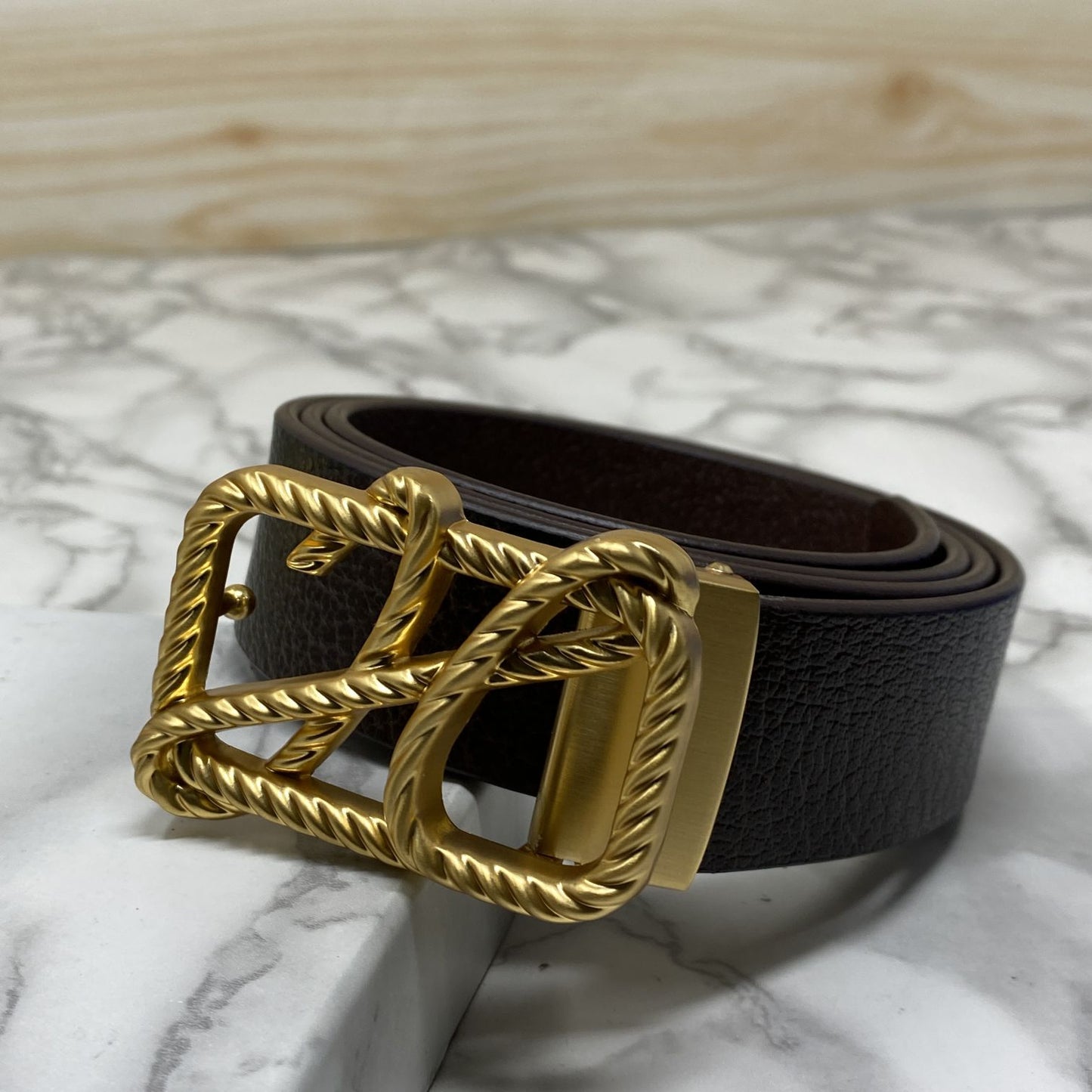 H-Pattern Leather Strap Belt For Men-JonasParamount