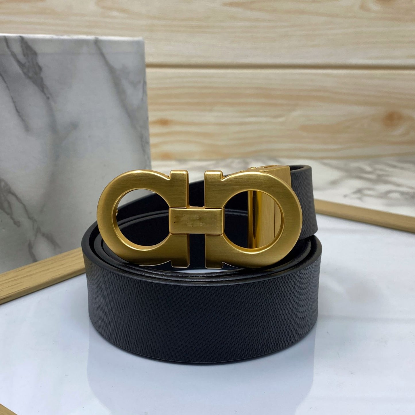 Classic 8 Pattern Formal Design Leather Strap Belt -JonasParamount